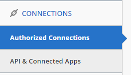 navigate to Authorized Connections