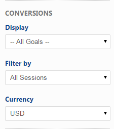 Select the type of Analytics Goals and Conversions