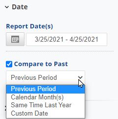 Select a custom Date Range