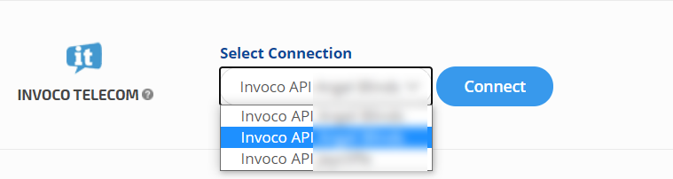 select Invoco connection name